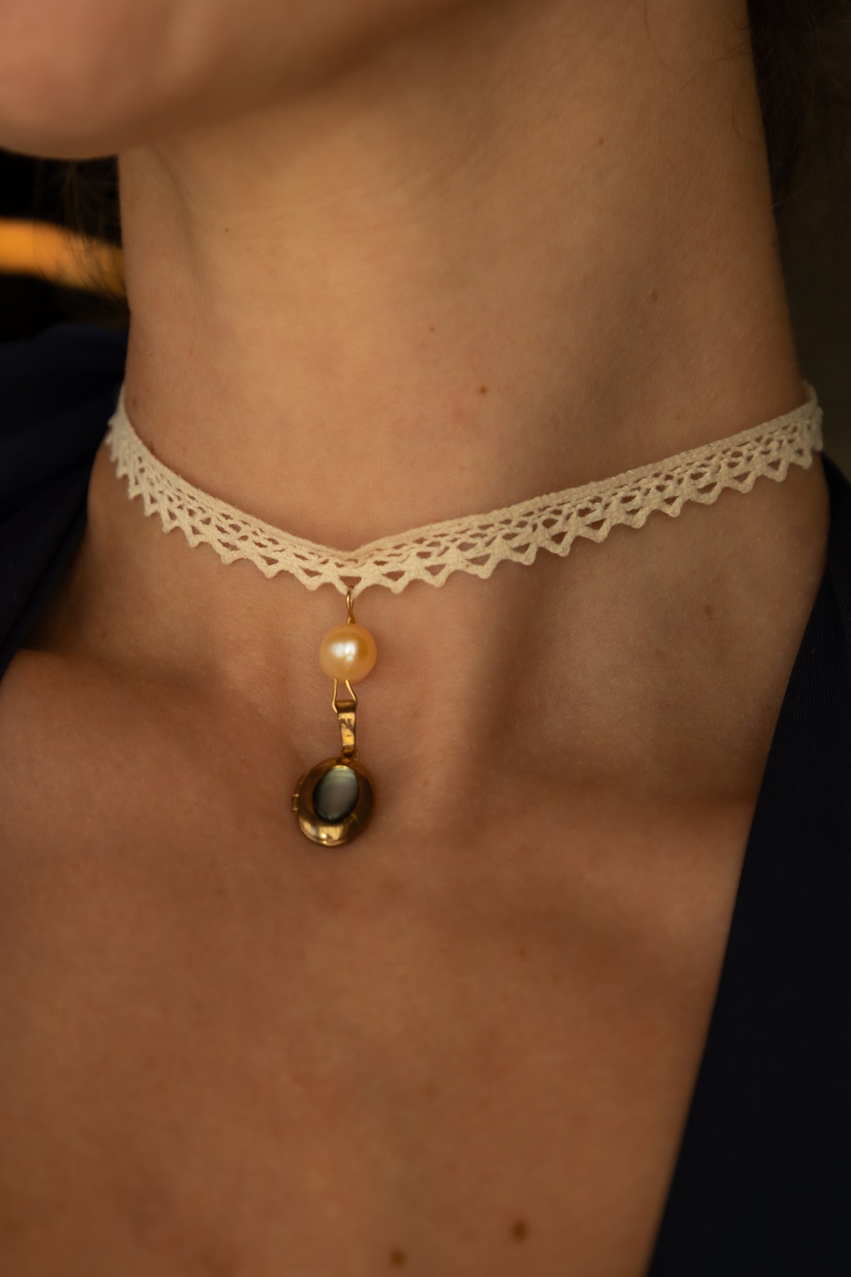 The Sunday Secret | Mother of Pearl Perfume Choker