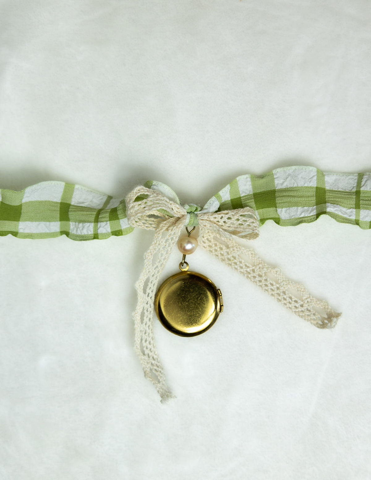 Gingham Perfume Locket