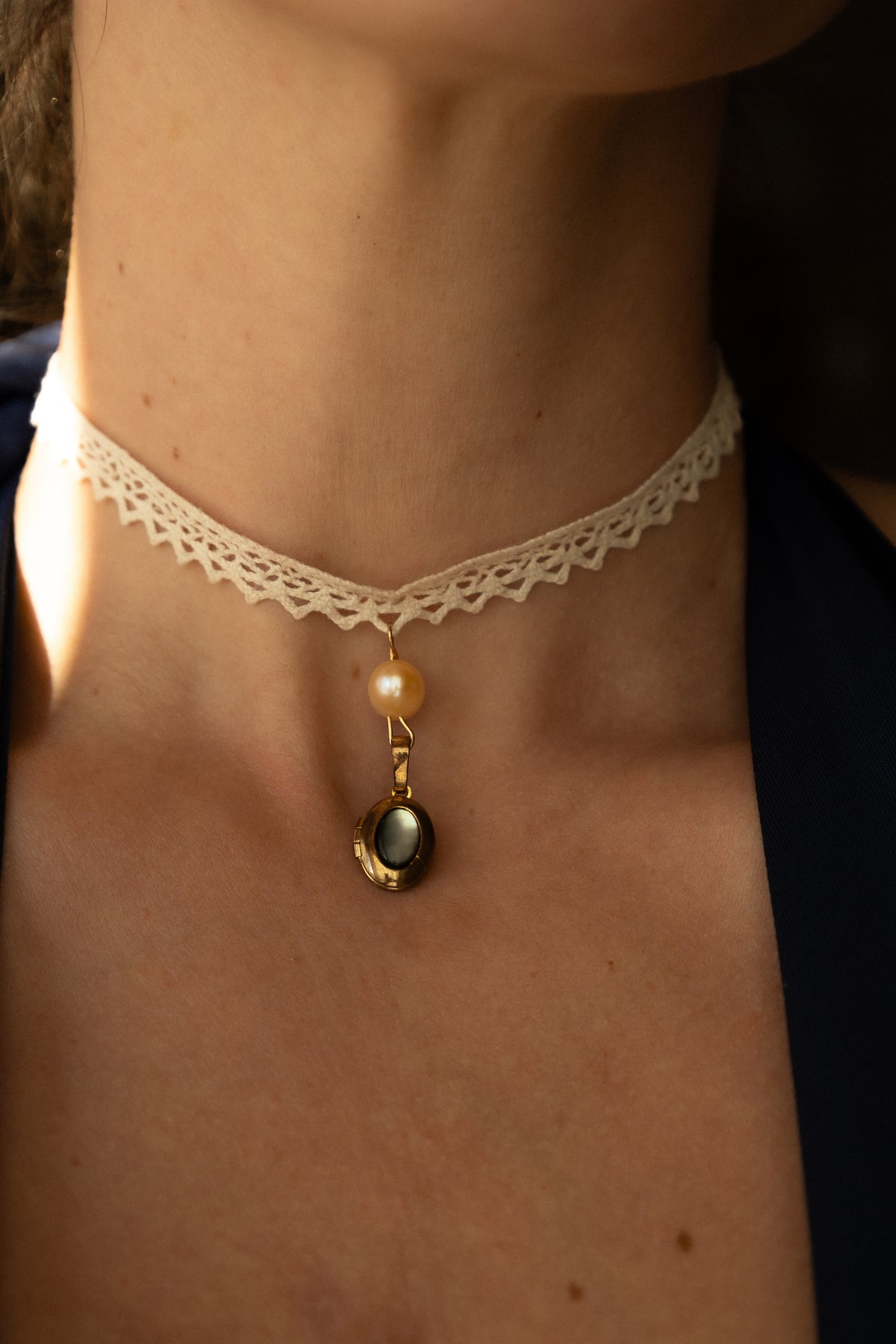 The Sunday Secret | Mother of Pearl Perfume Choker