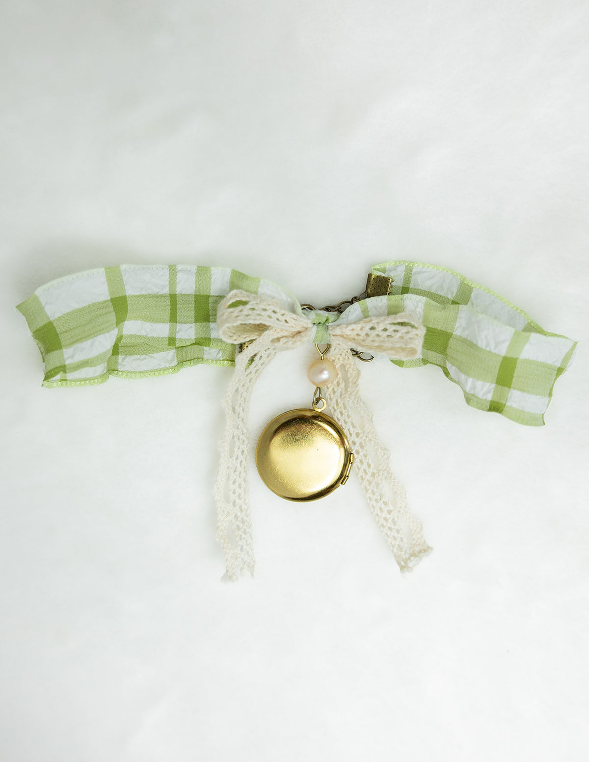 Gingham Perfume Locket